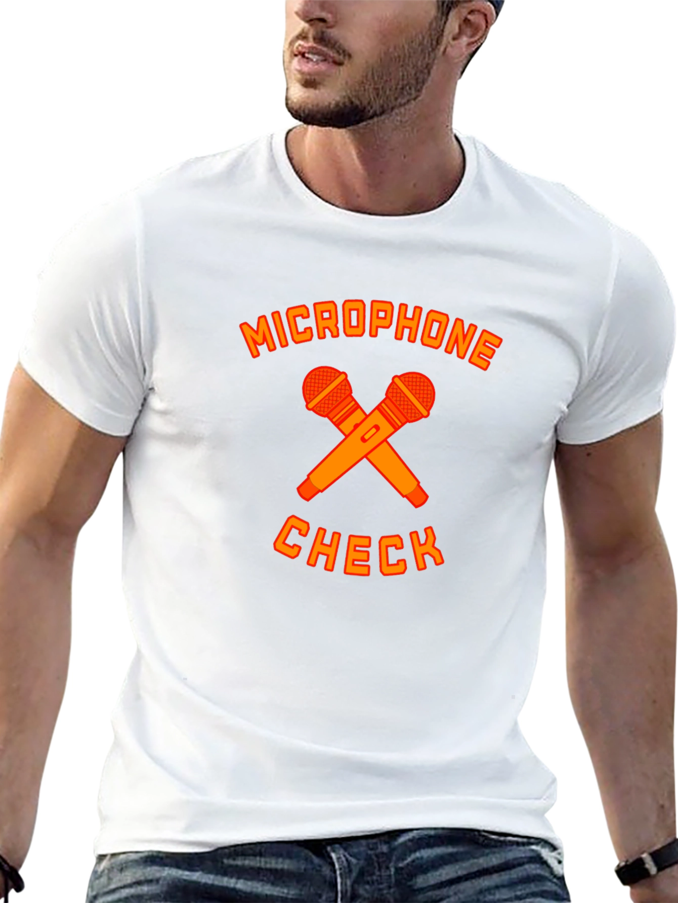 Microphone Check Graphic T-Shirt