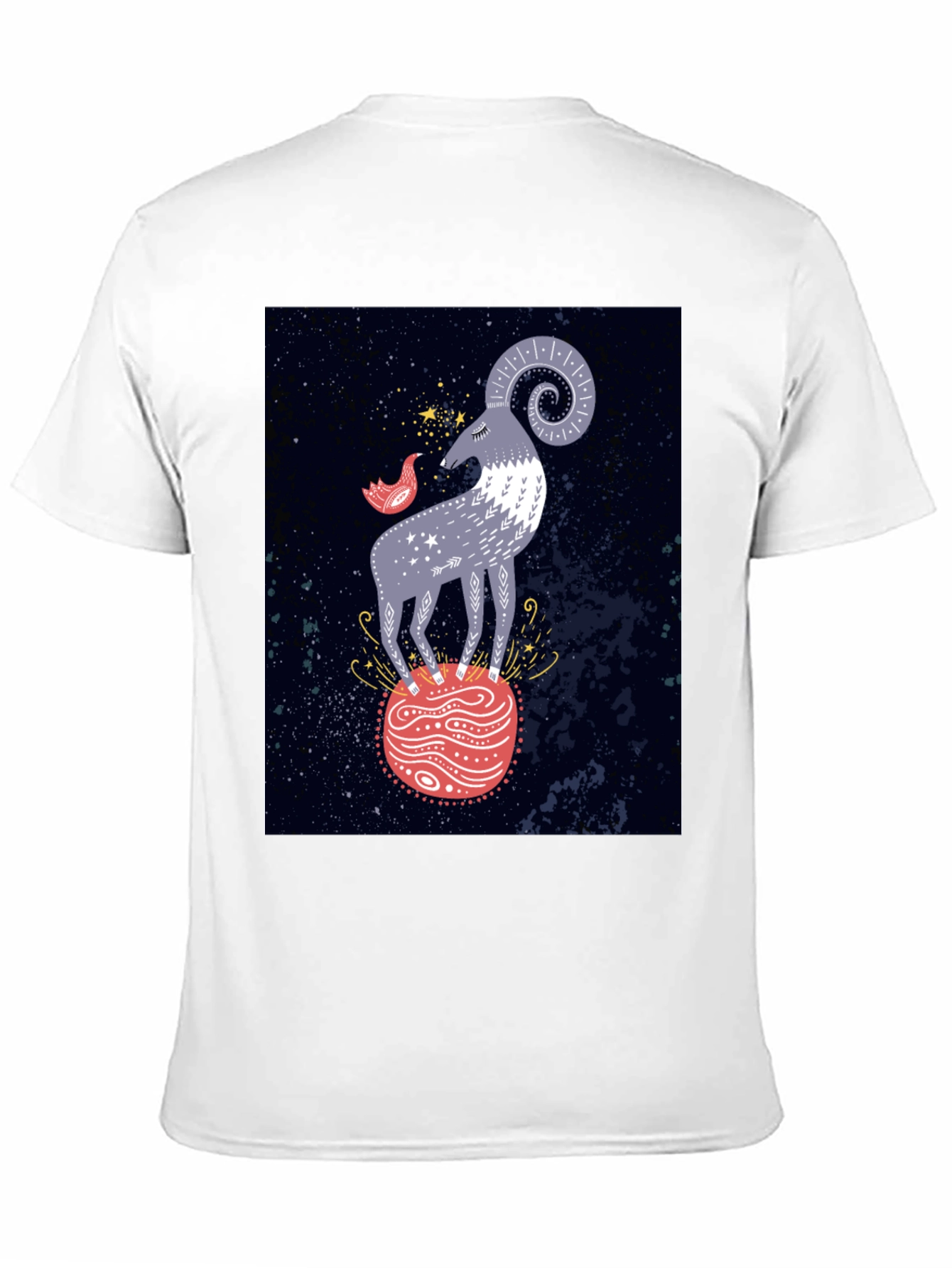 Cosmic Aries Graphic Tee - Zodiac Style