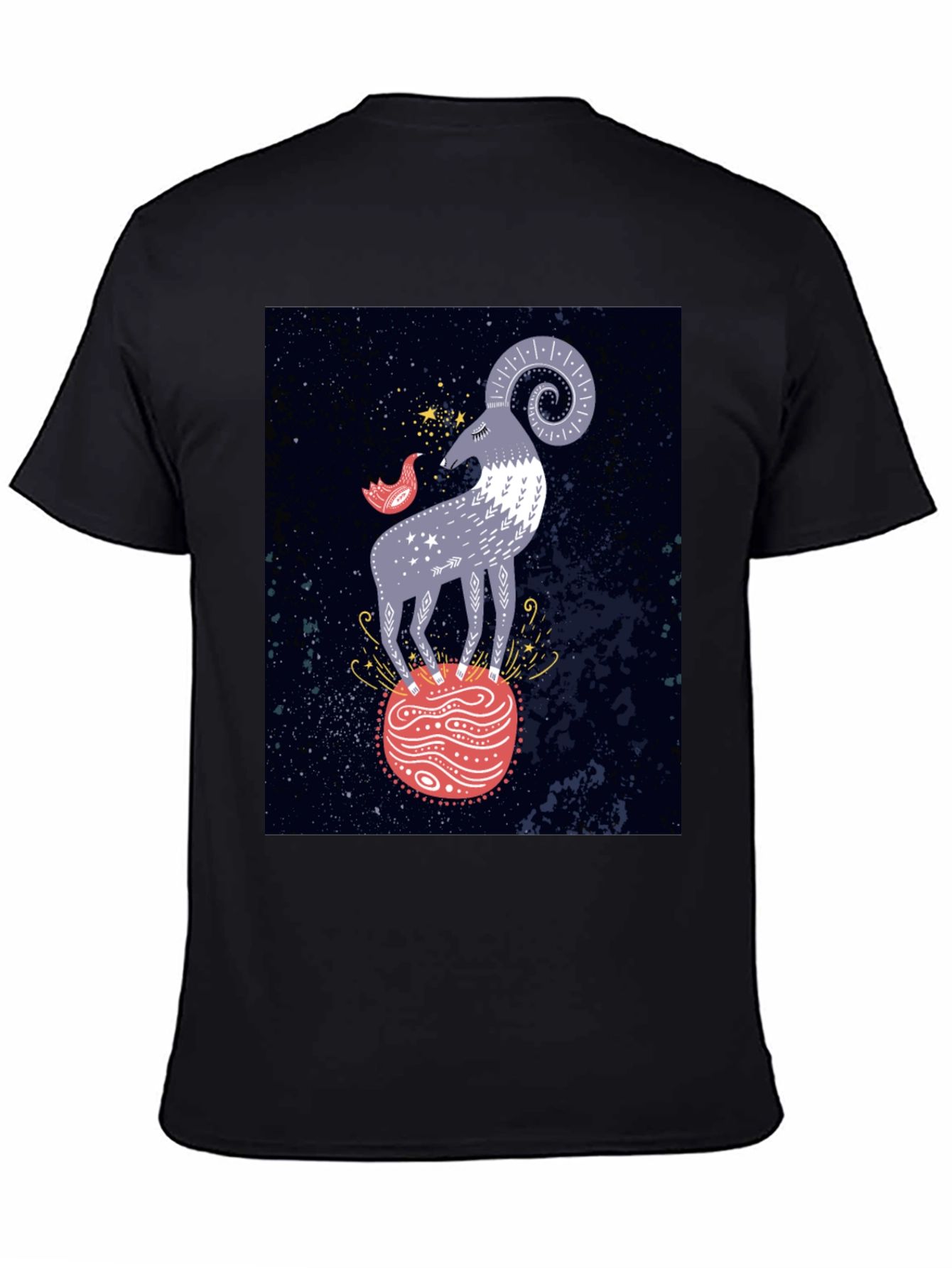 Cosmic Aries Graphic Tee - Zodiac Style