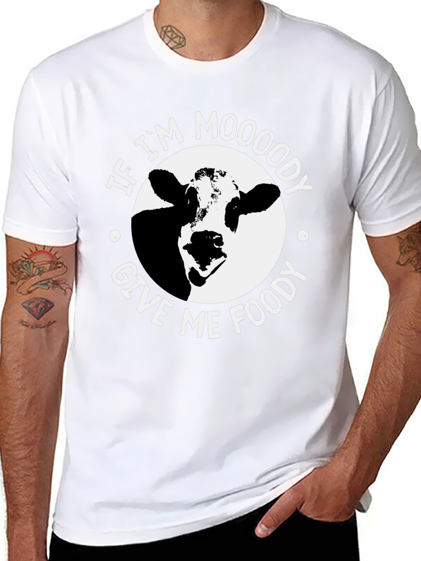Moody Cow Graphic T-Shirt - Funny Unisex Tee