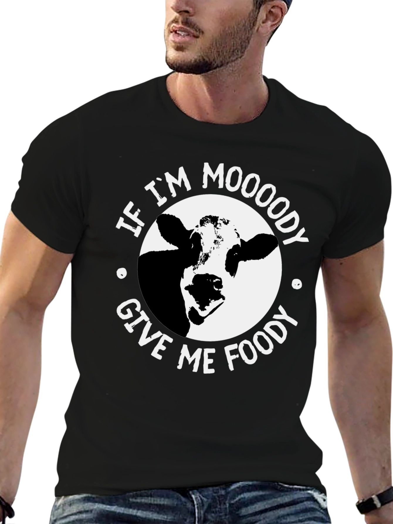 Moody Cow Graphic T-Shirt - Funny Unisex Tee