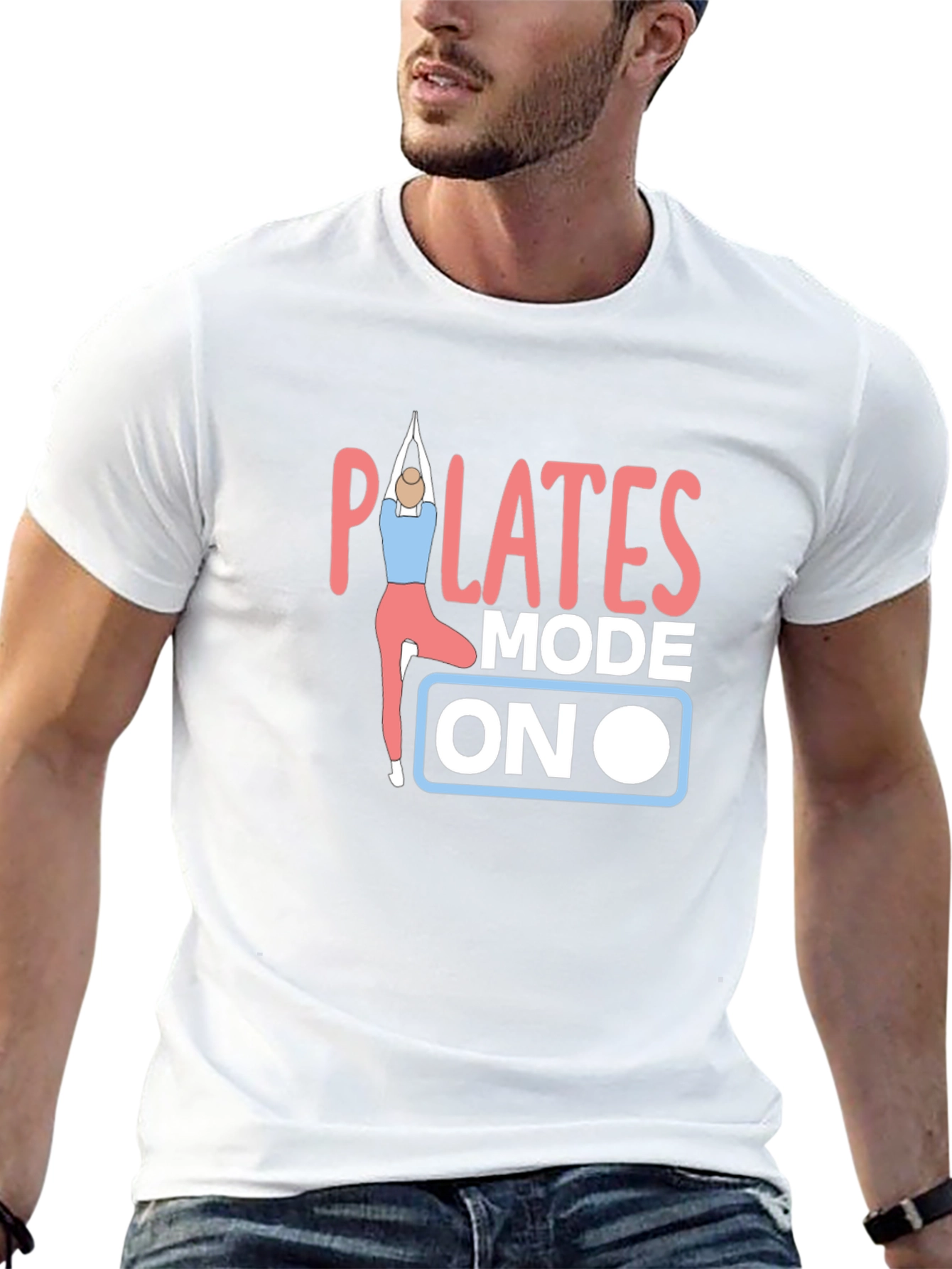 Pilates Mode On Black T-Shirt