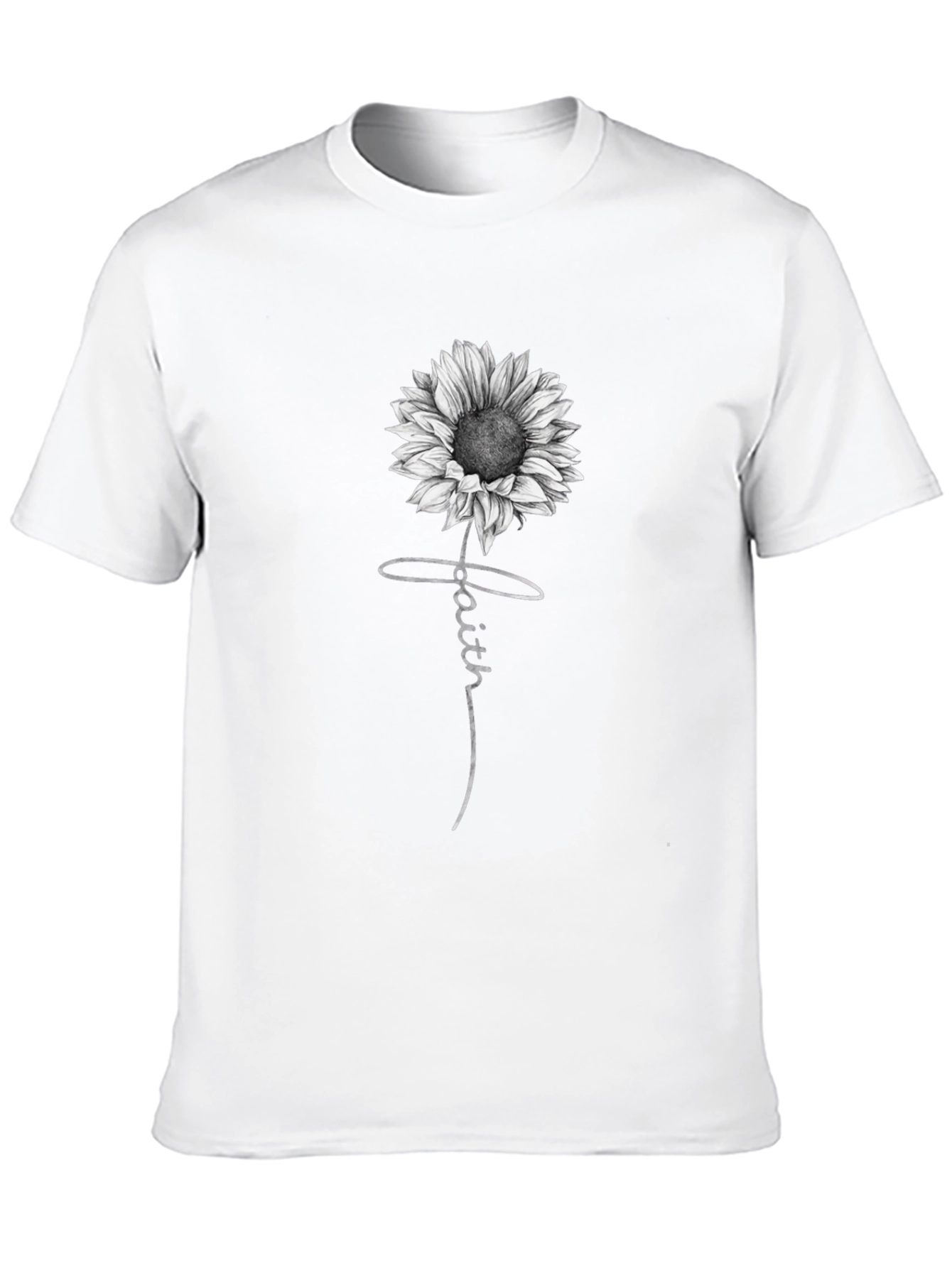 Faith Sunflower Graphic Print T-Shirt