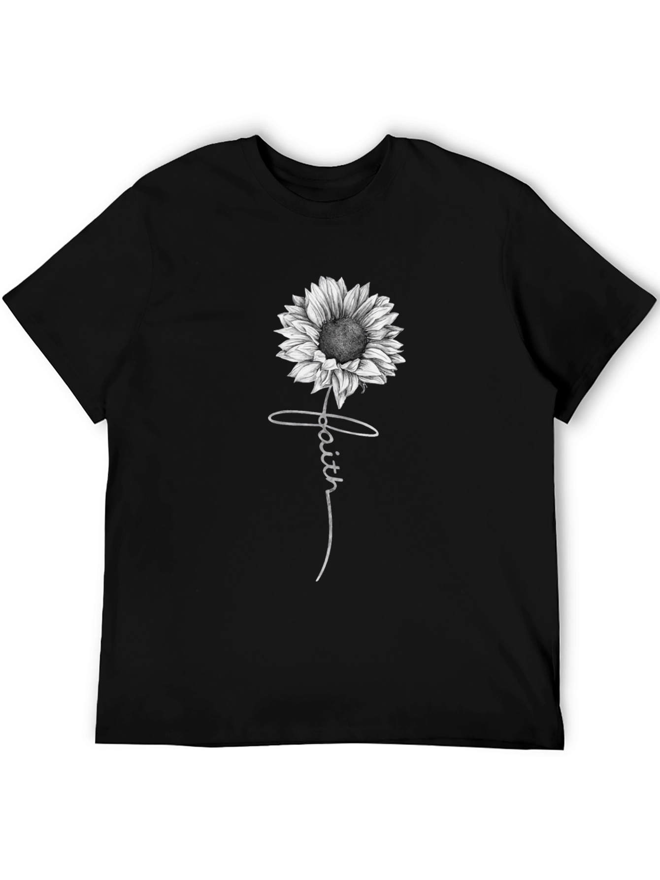 Faith Sunflower Graphic Print T-Shirt