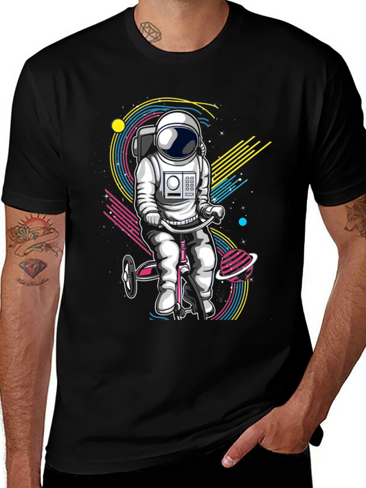 Astronaut on Tricycle Graphic T-Shirt