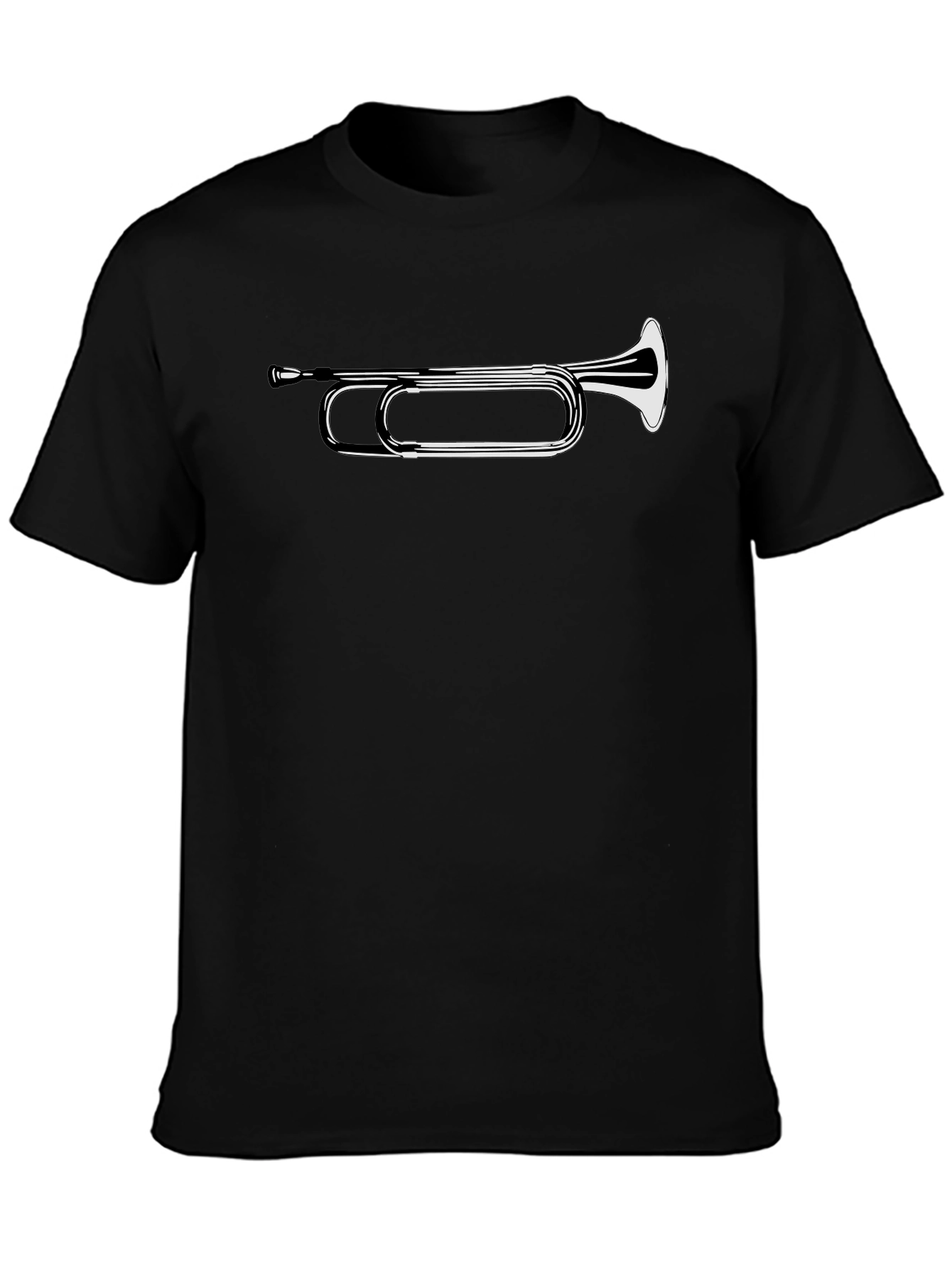 Bugle Graphic Tee - Black Casual T-Shirt