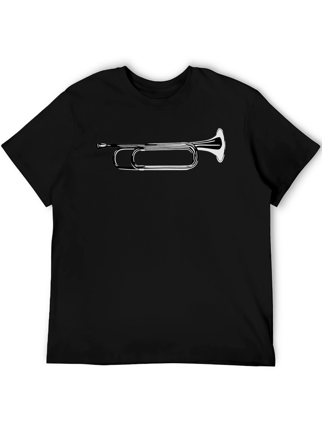 Bugle Graphic Tee - Black Casual T-Shirt