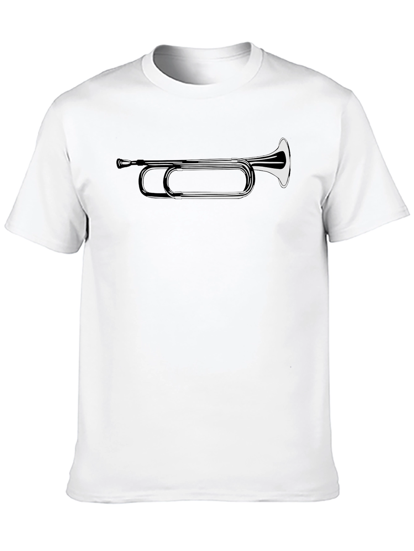 Bugle Graphic Tee - Black Casual T-Shirt
