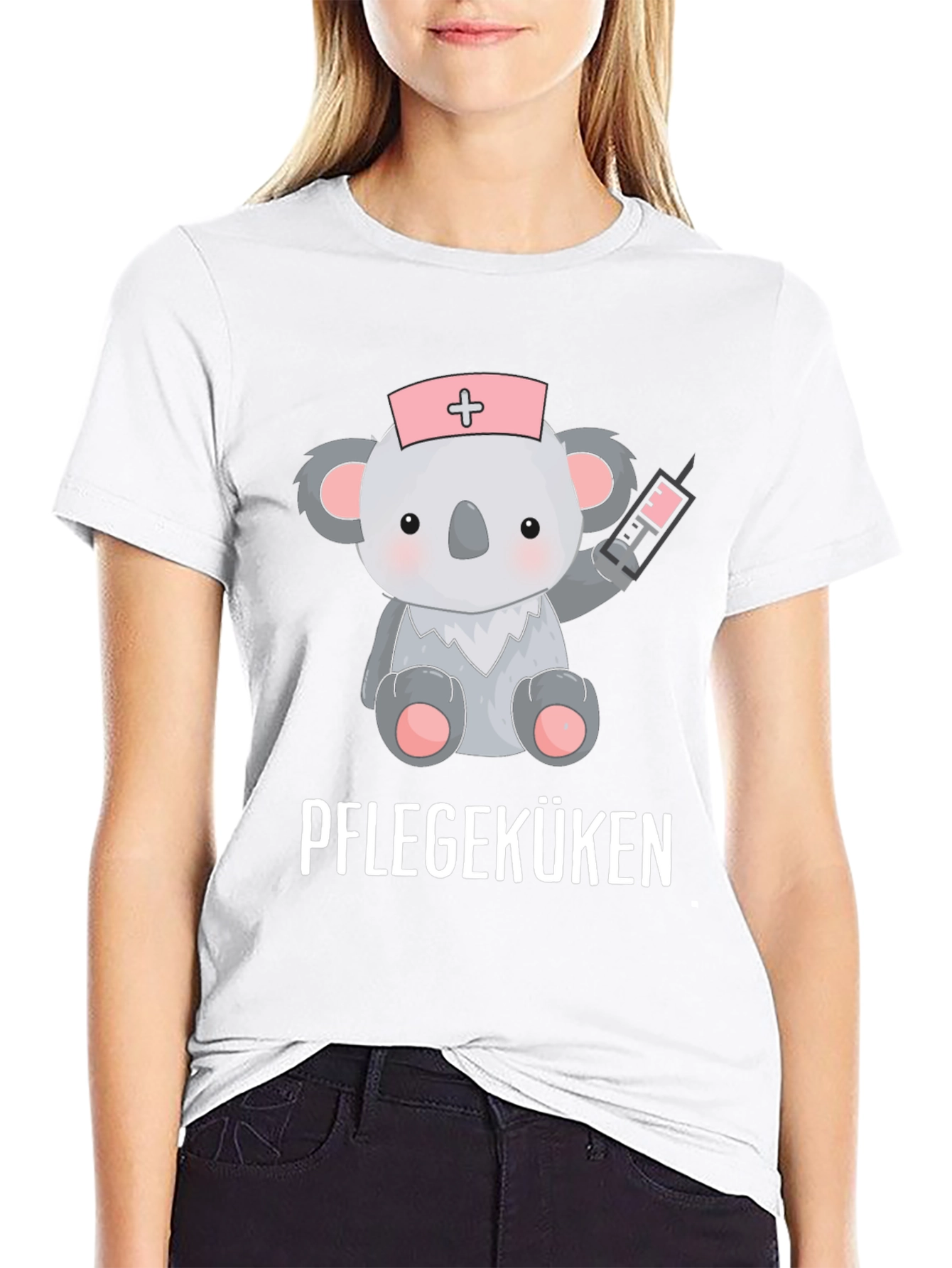 Cute Koala Nurse T-Shirt - Pflegeküken Design