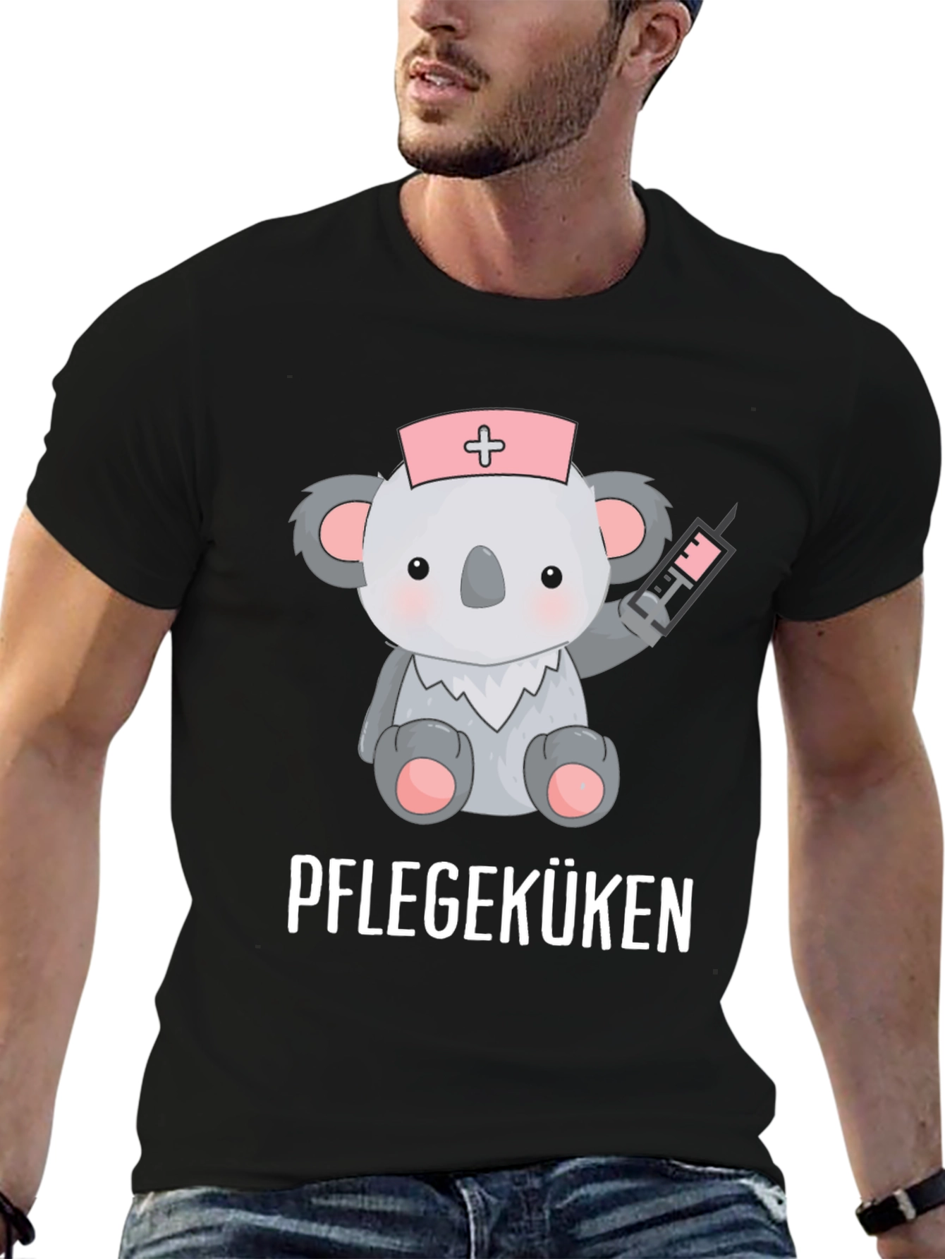 Cute Koala Nurse T-Shirt - Pflegeküken Design