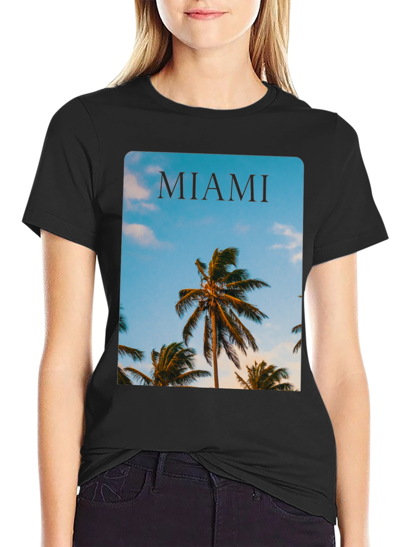 Miami Palm Tree Graphic Tee