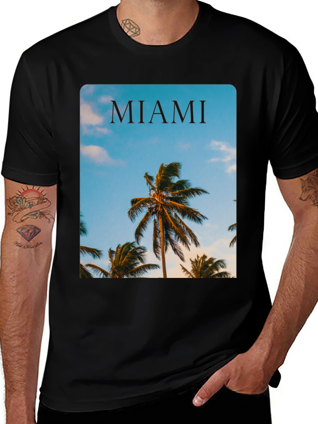 Miami Palm Tree Graphic Tee