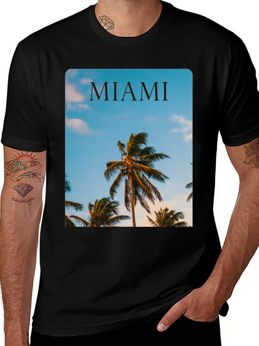 Miami Palm Tree Graphic Tee