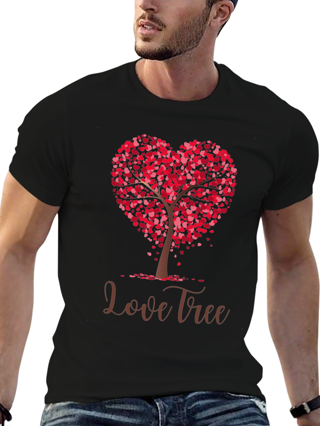 Love Tree Graphic Tee - Heart Design