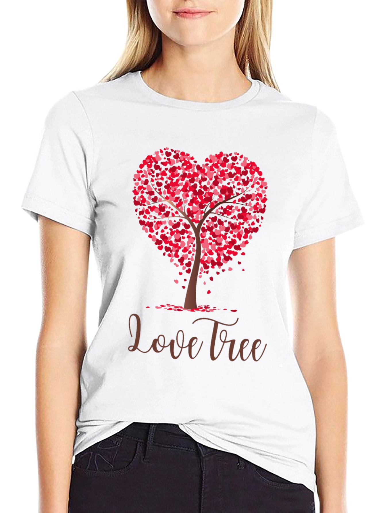 Love Tree Graphic Tee - Heart Design