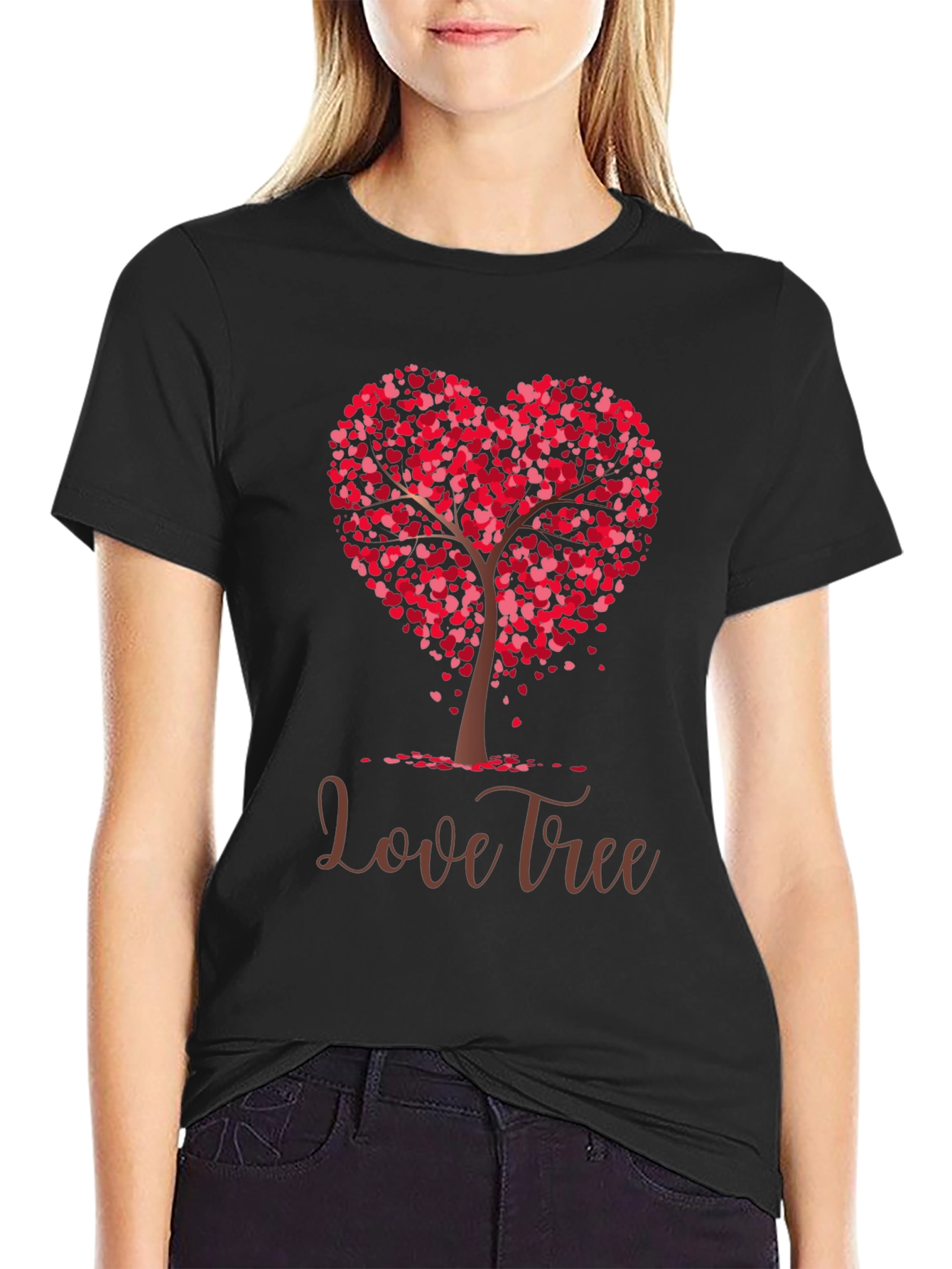 Love Tree Graphic Tee - Heart Design