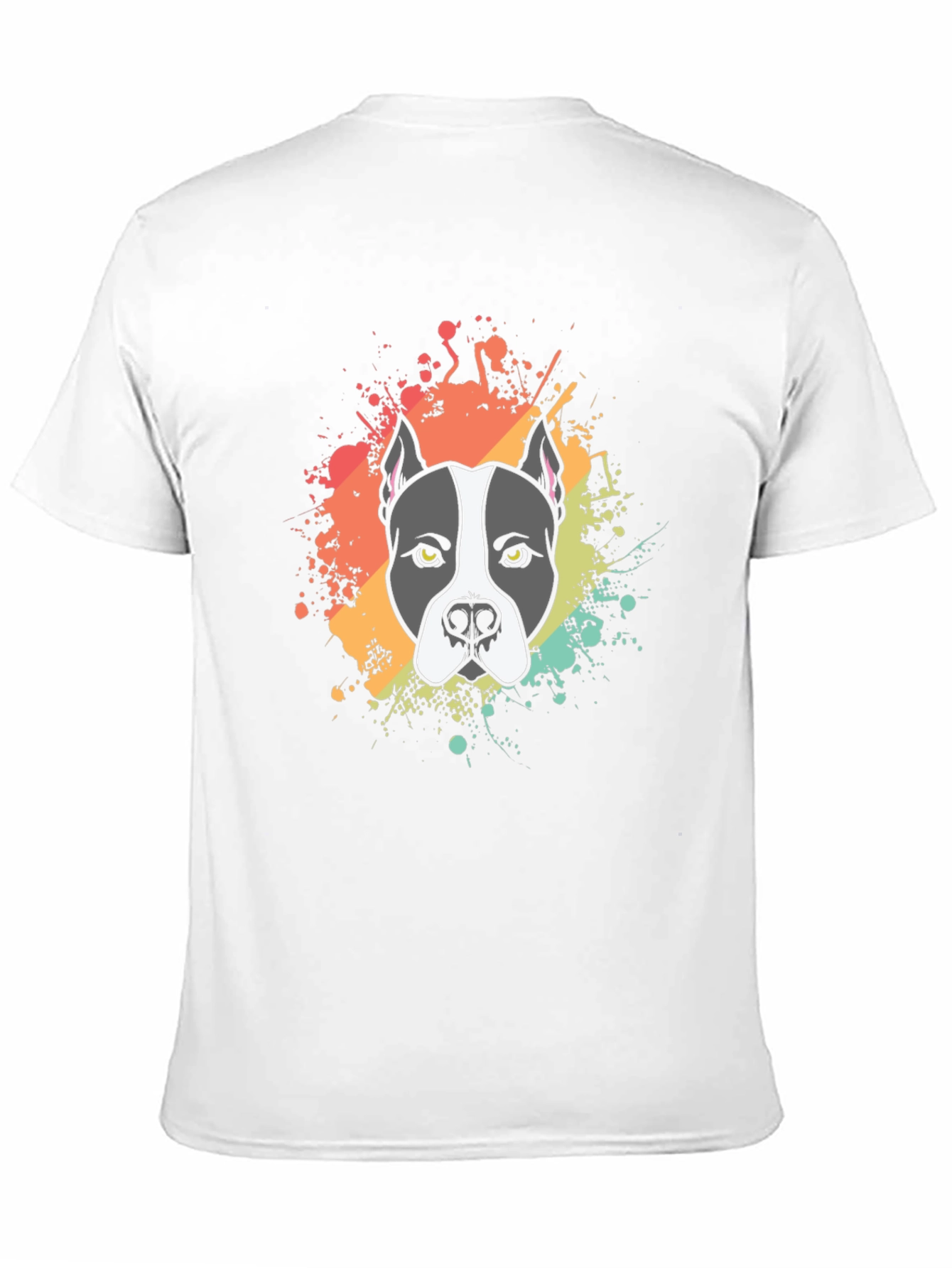 Pitbull Dog Graphic Print Black T-Shirt