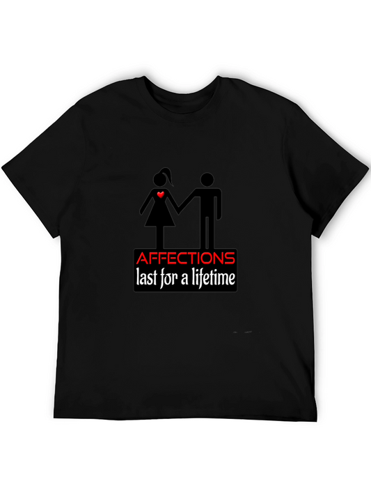 Affection Lasts a Lifetime Graphic Black T-Shirt