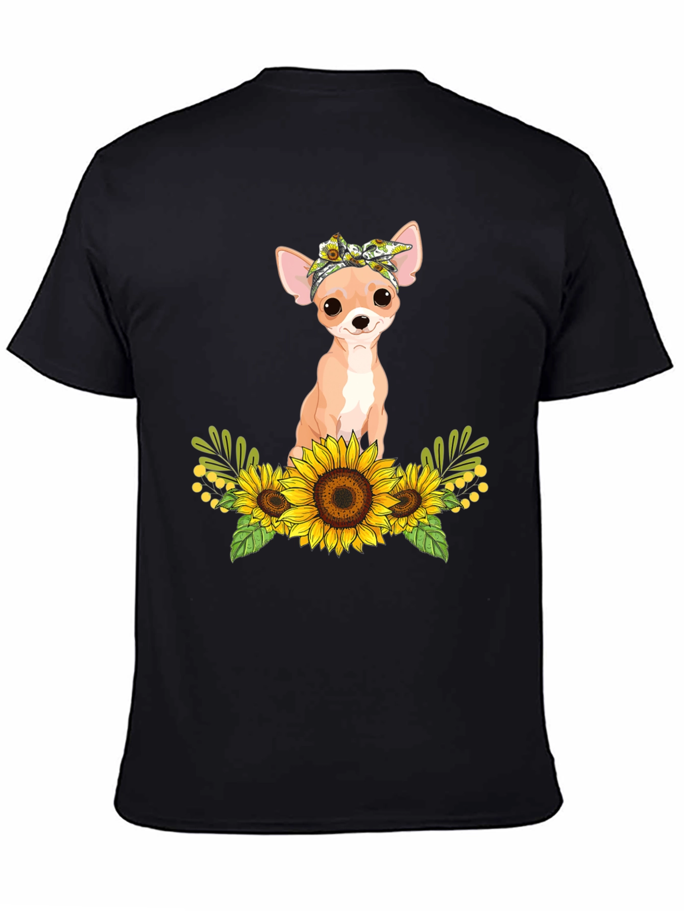 Chihuahua Sunflower Graphic Tee - Cute Dog Shirt