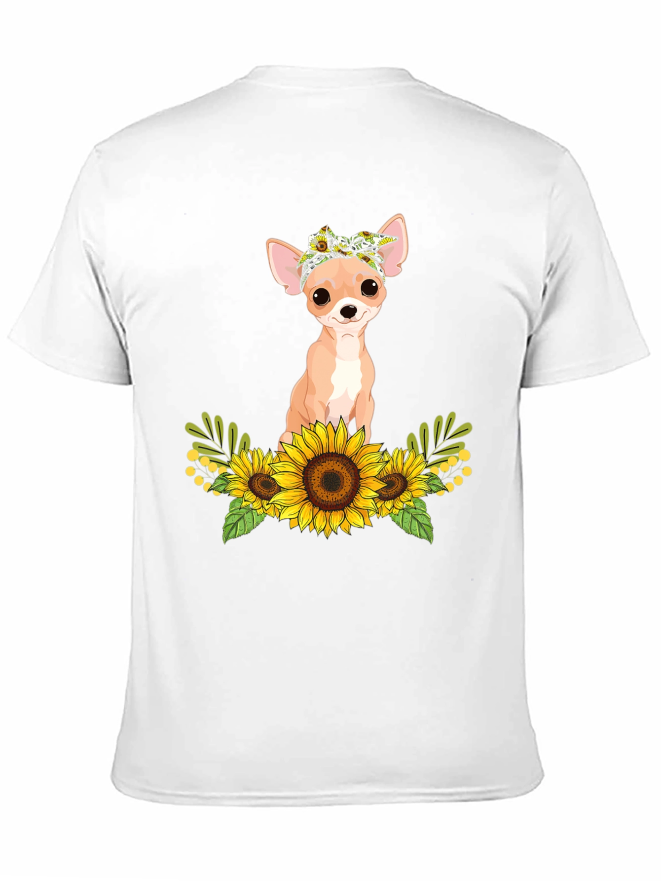 Chihuahua Sunflower Graphic Tee - Cute Dog Shirt