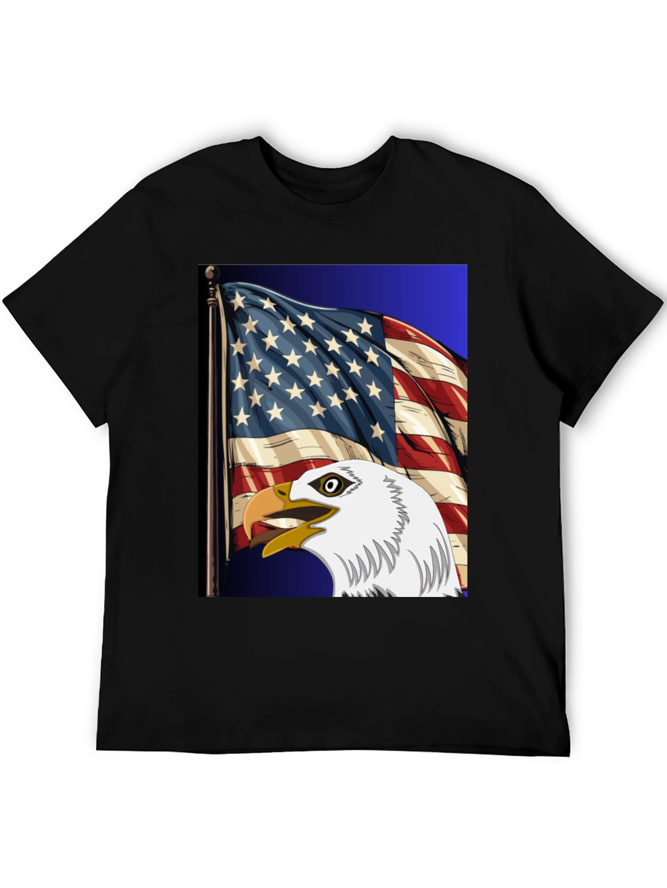 Eagle & US Flag Graphic Tee - Patriot Pride