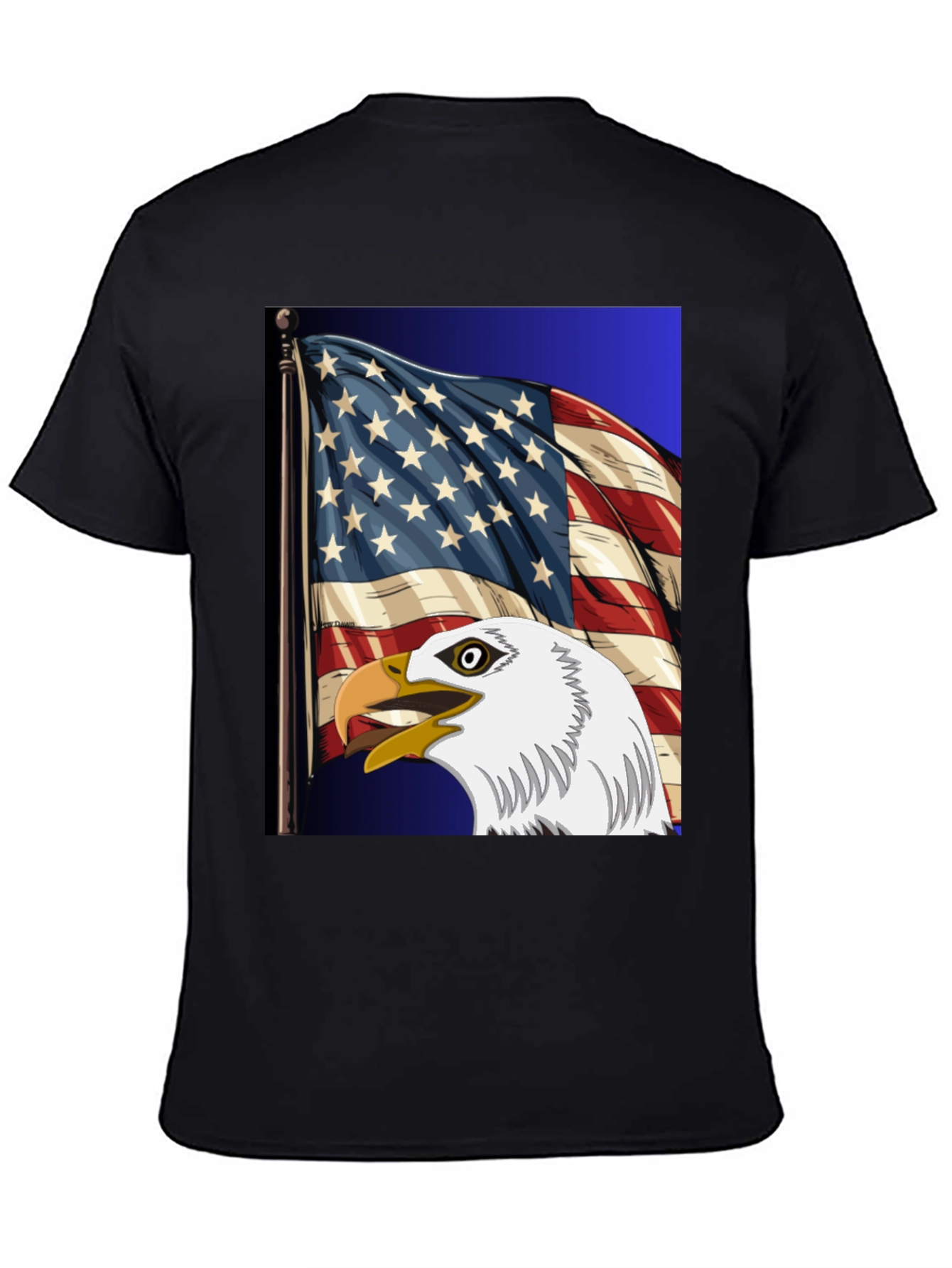 Eagle & US Flag Graphic Tee - Patriot Pride