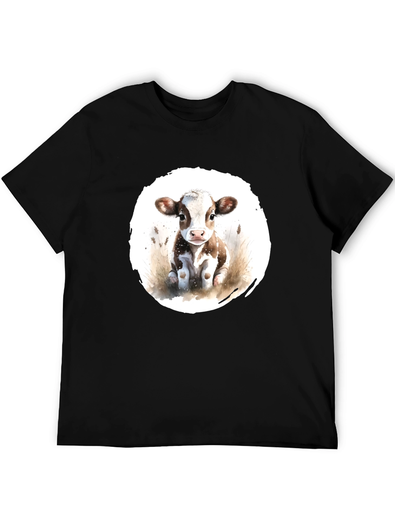 Cute Cow Graphic T-Shirt - Unisex Black Tee