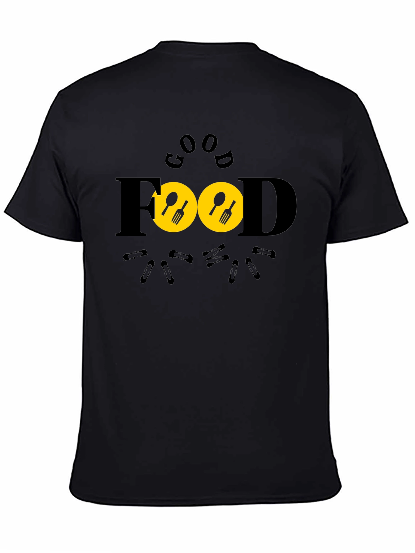 Good Food Black T-Shirt -  Unique Design