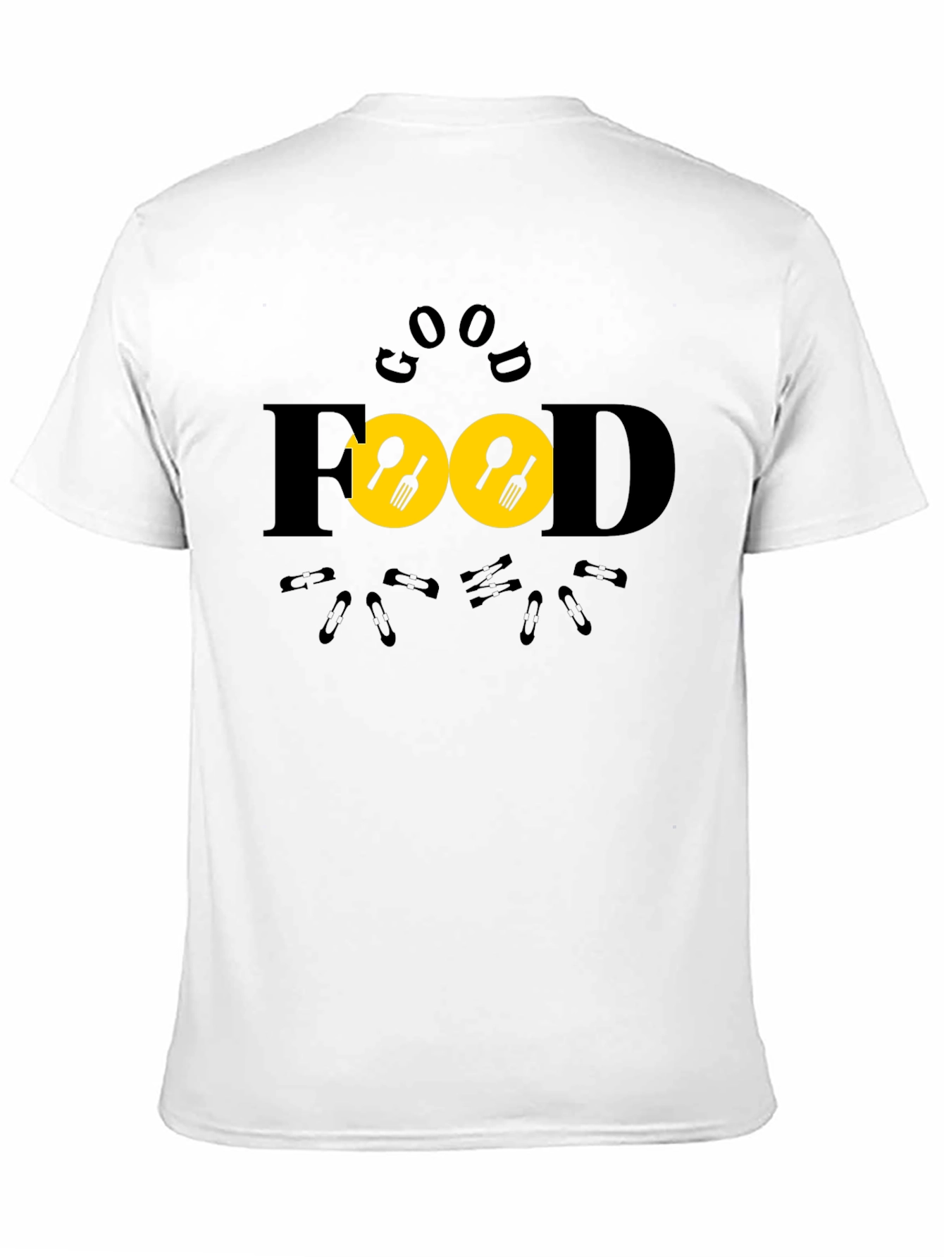 Good Food Black T-Shirt -  Unique Design