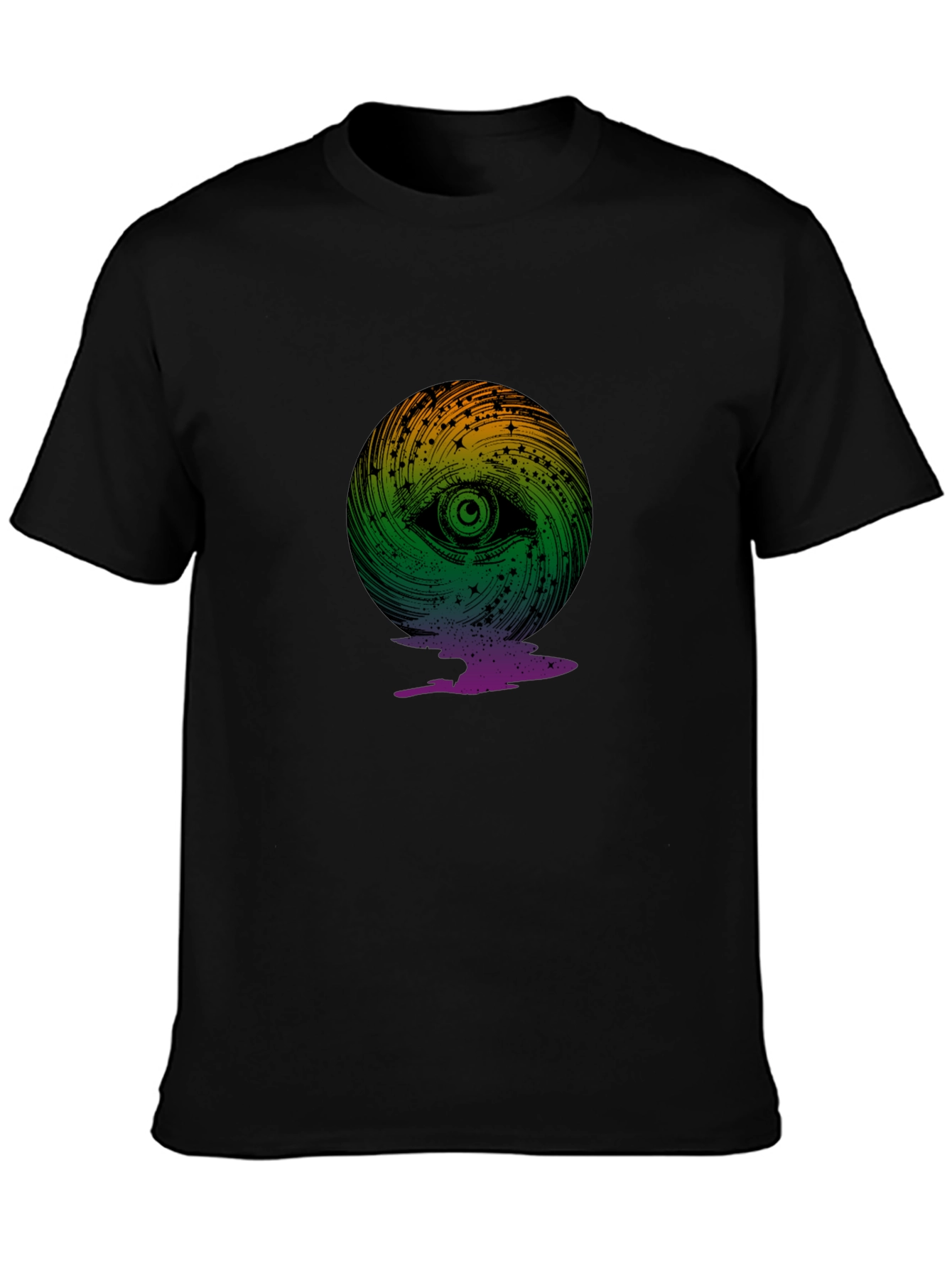 Eye Swirl Graphic Black T-Shirt