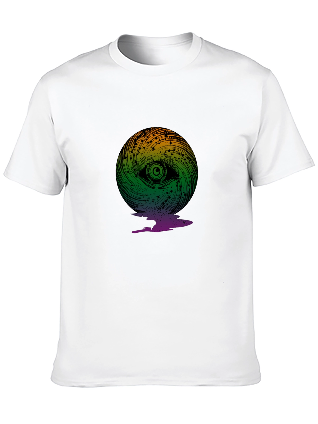Eye Swirl Graphic Black T-Shirt