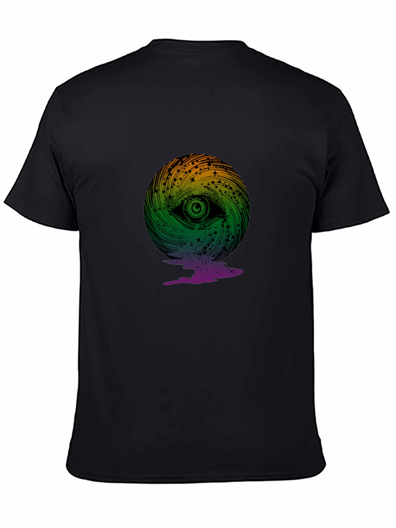 Eye Swirl Graphic Black T-Shirt