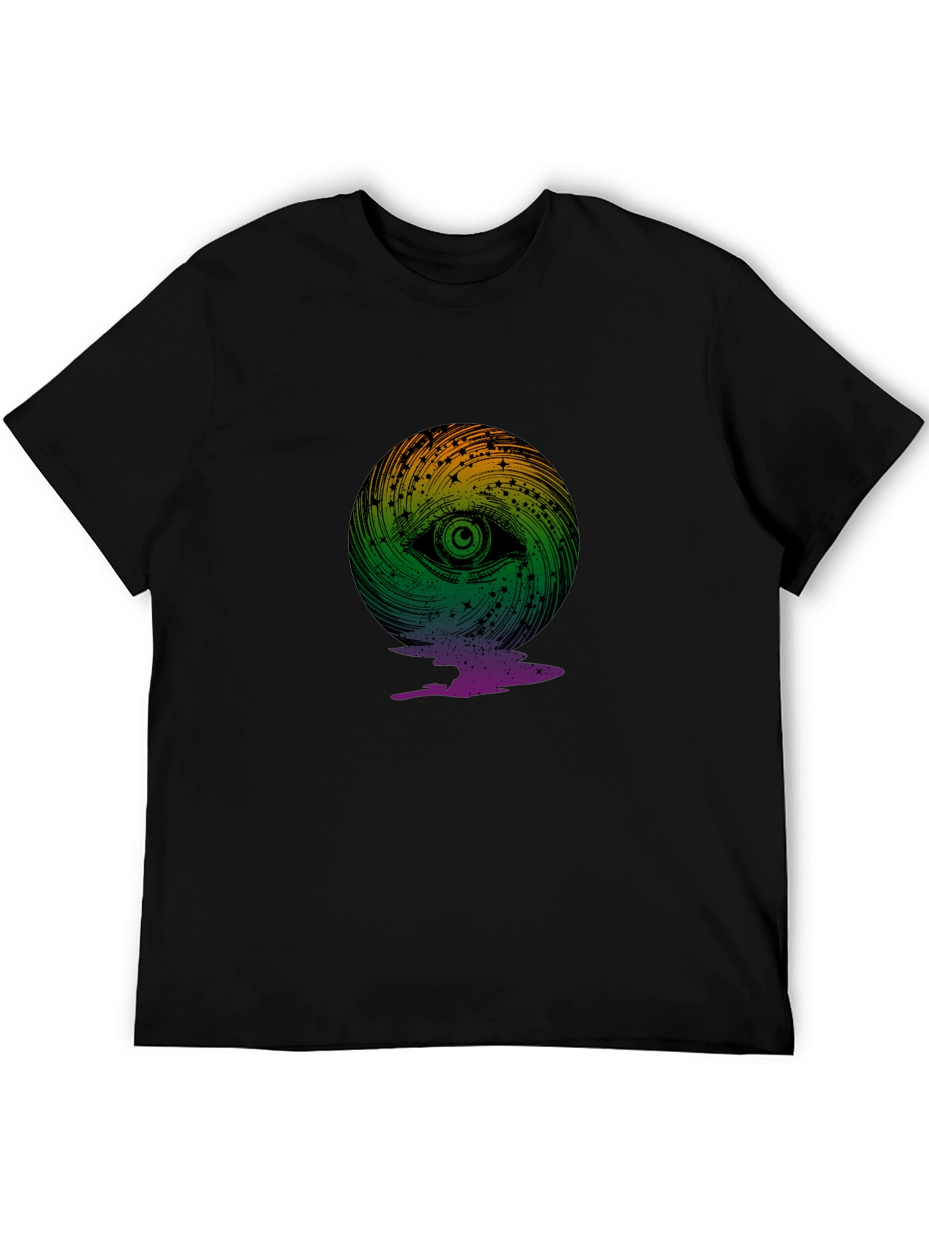 Eye Swirl Graphic Black T-Shirt