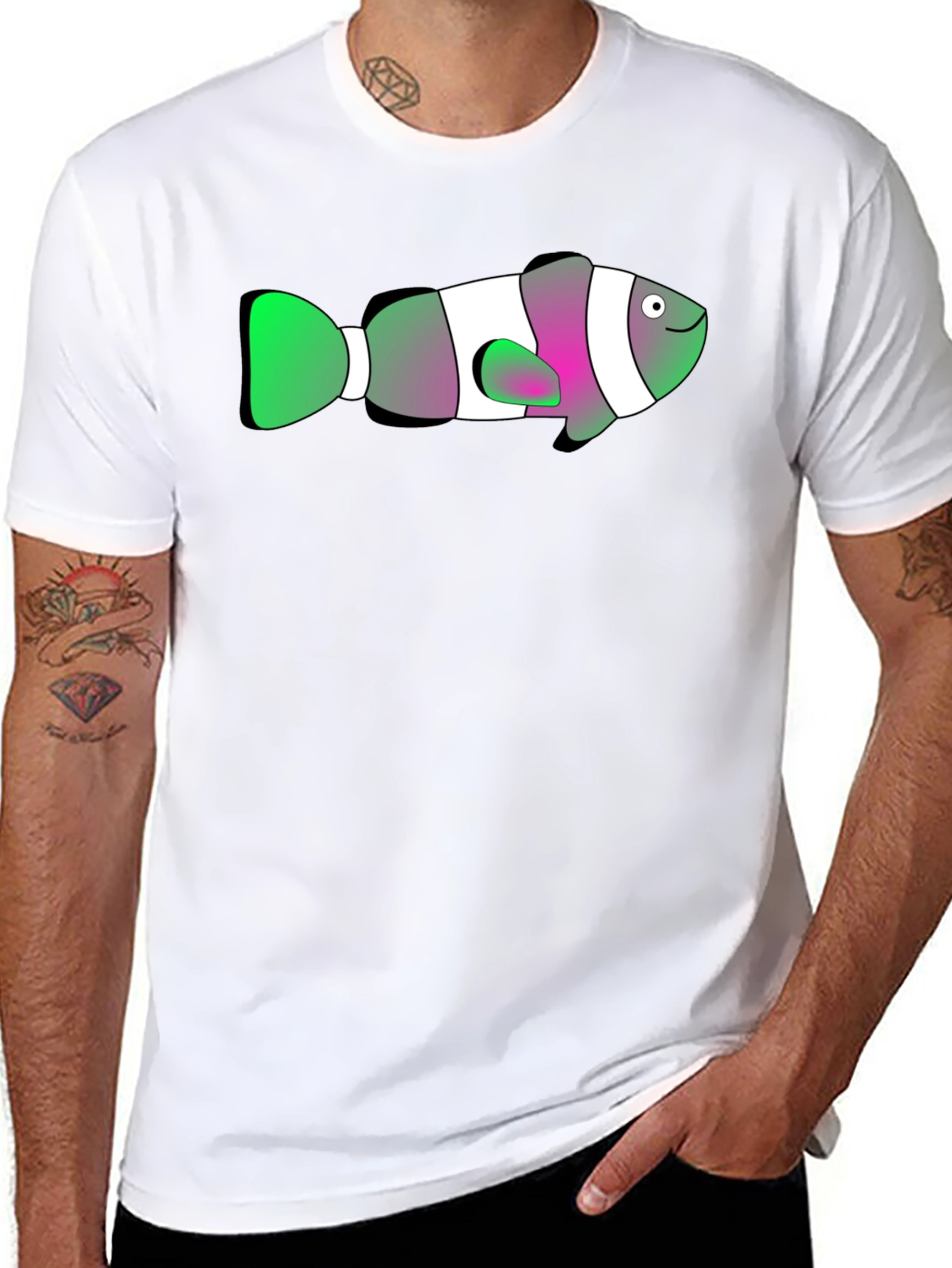Clown Fish Graphic Tee - Black T-Shirt