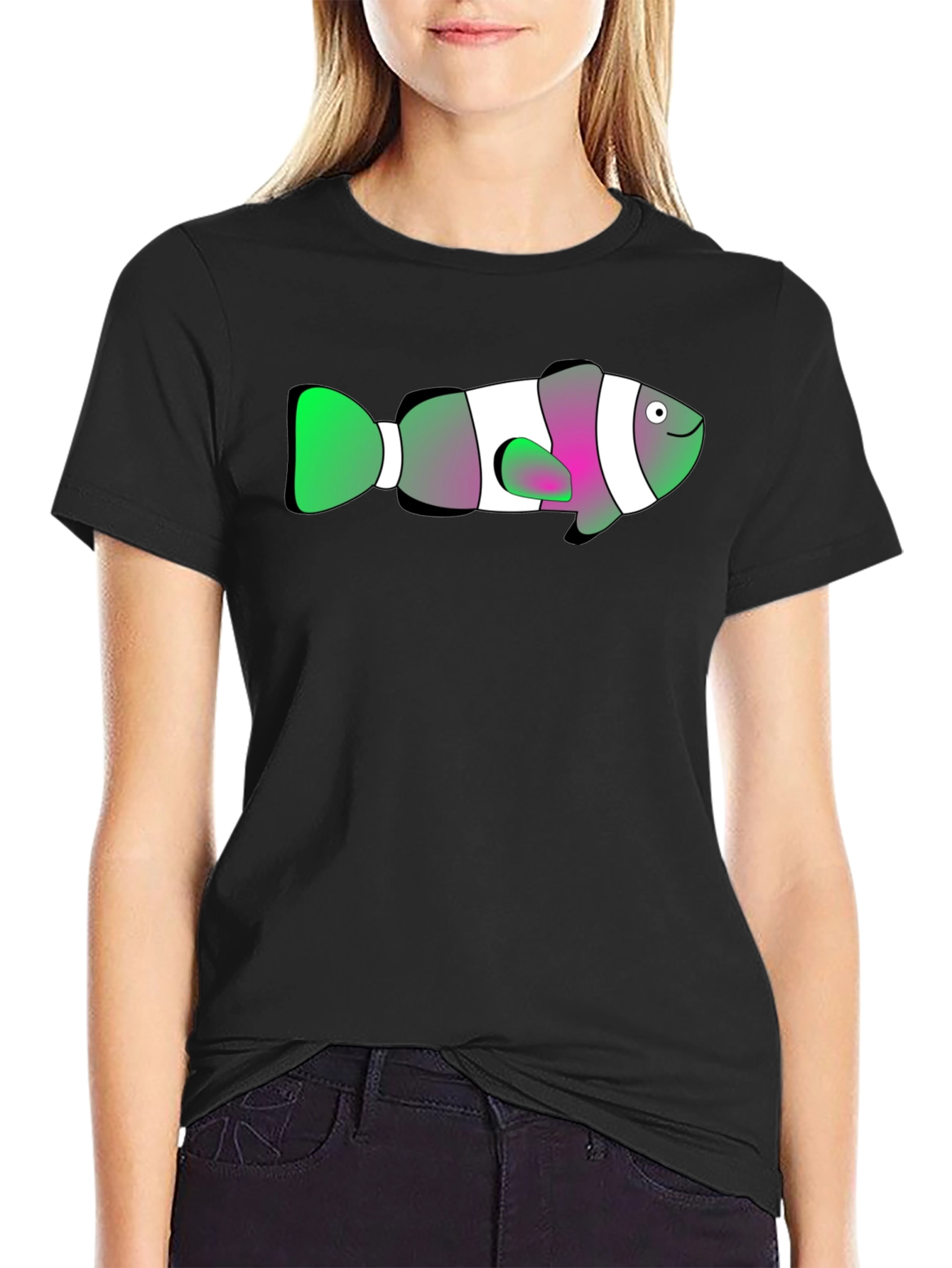 Clown Fish Graphic Tee - Black T-Shirt