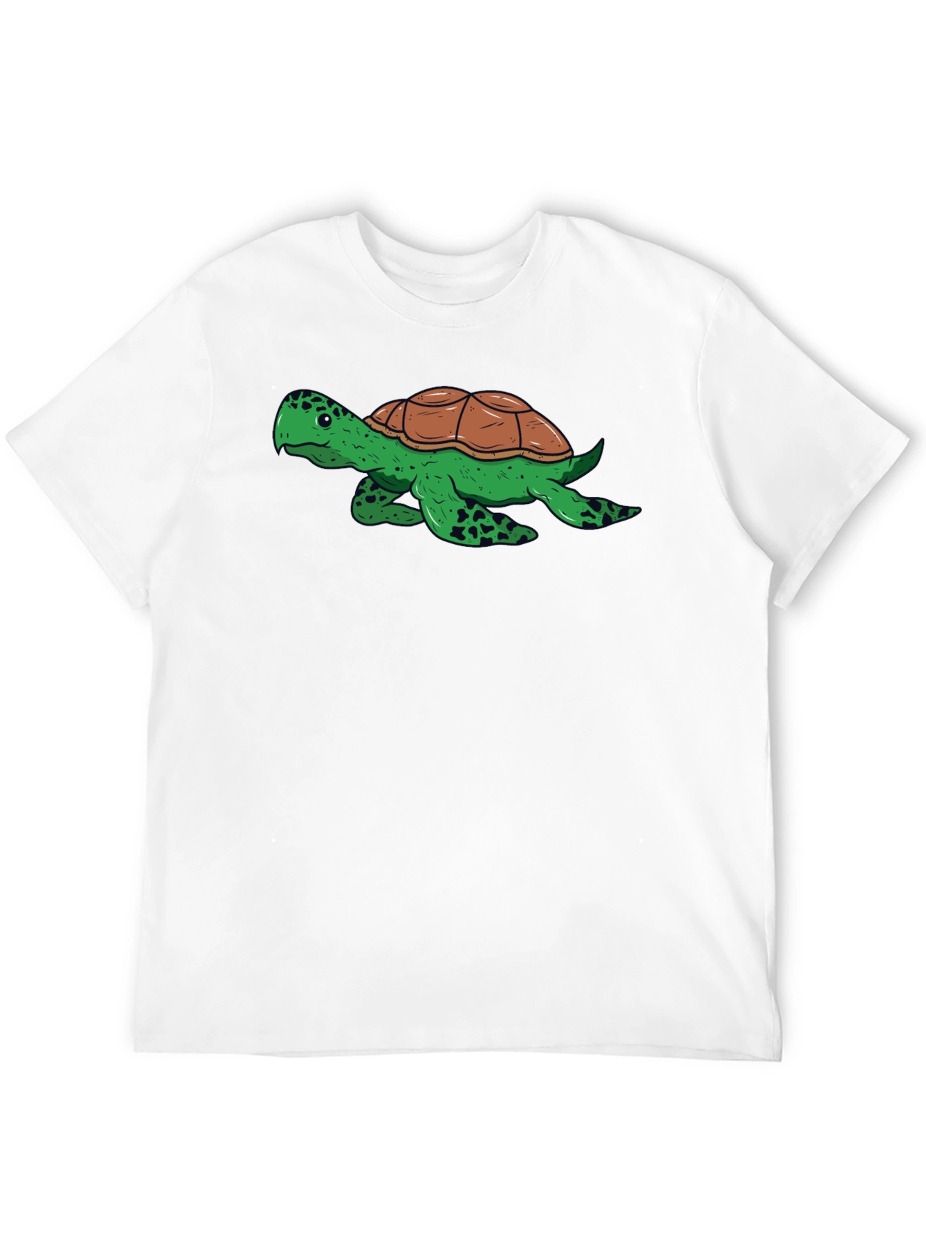 Turtle Graphic Tee - Black Cotton Comfort
