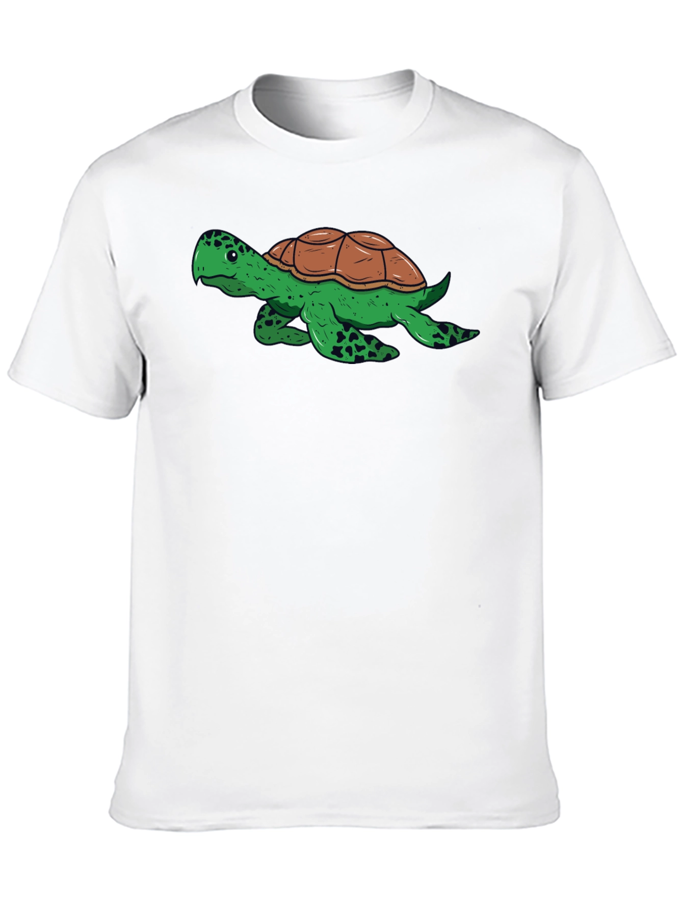 Turtle Graphic Tee - Black Cotton Comfort