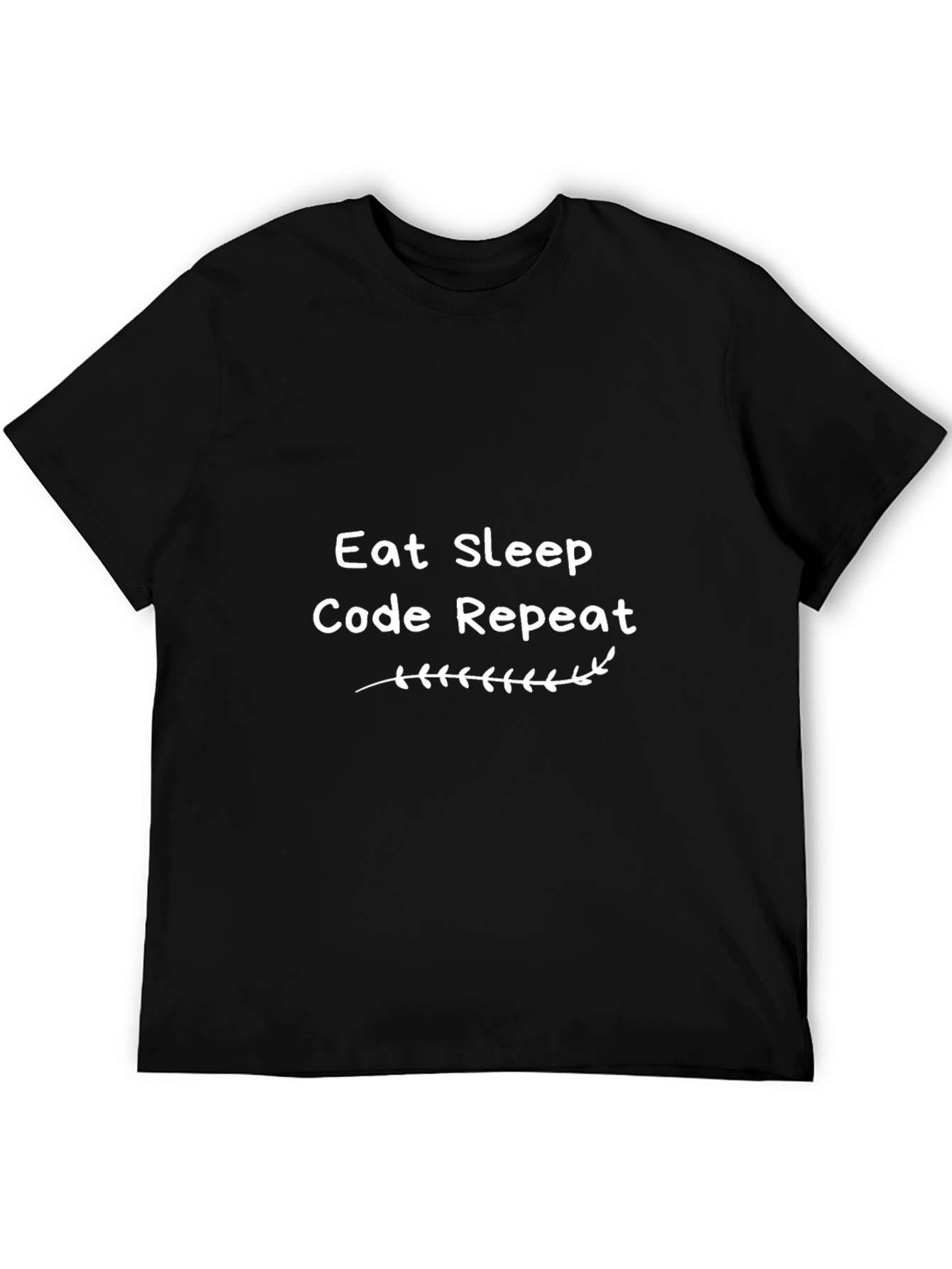 Eat Sleep Code Repeat Black T-Shirt - Programmer Tee