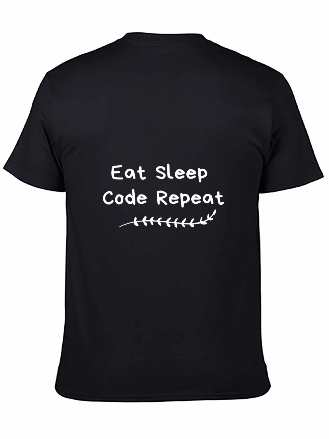 Eat Sleep Code Repeat Black T-Shirt - Programmer Tee