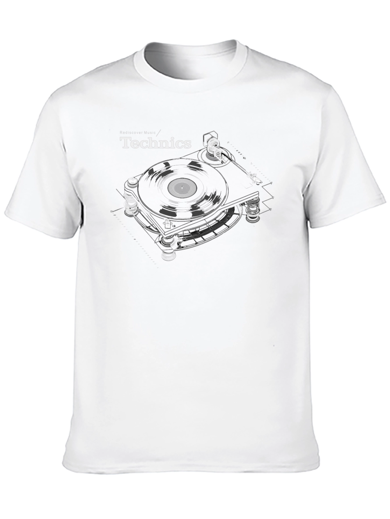 Technics Turntable Graphic T-Shirt - Classic DJ Style