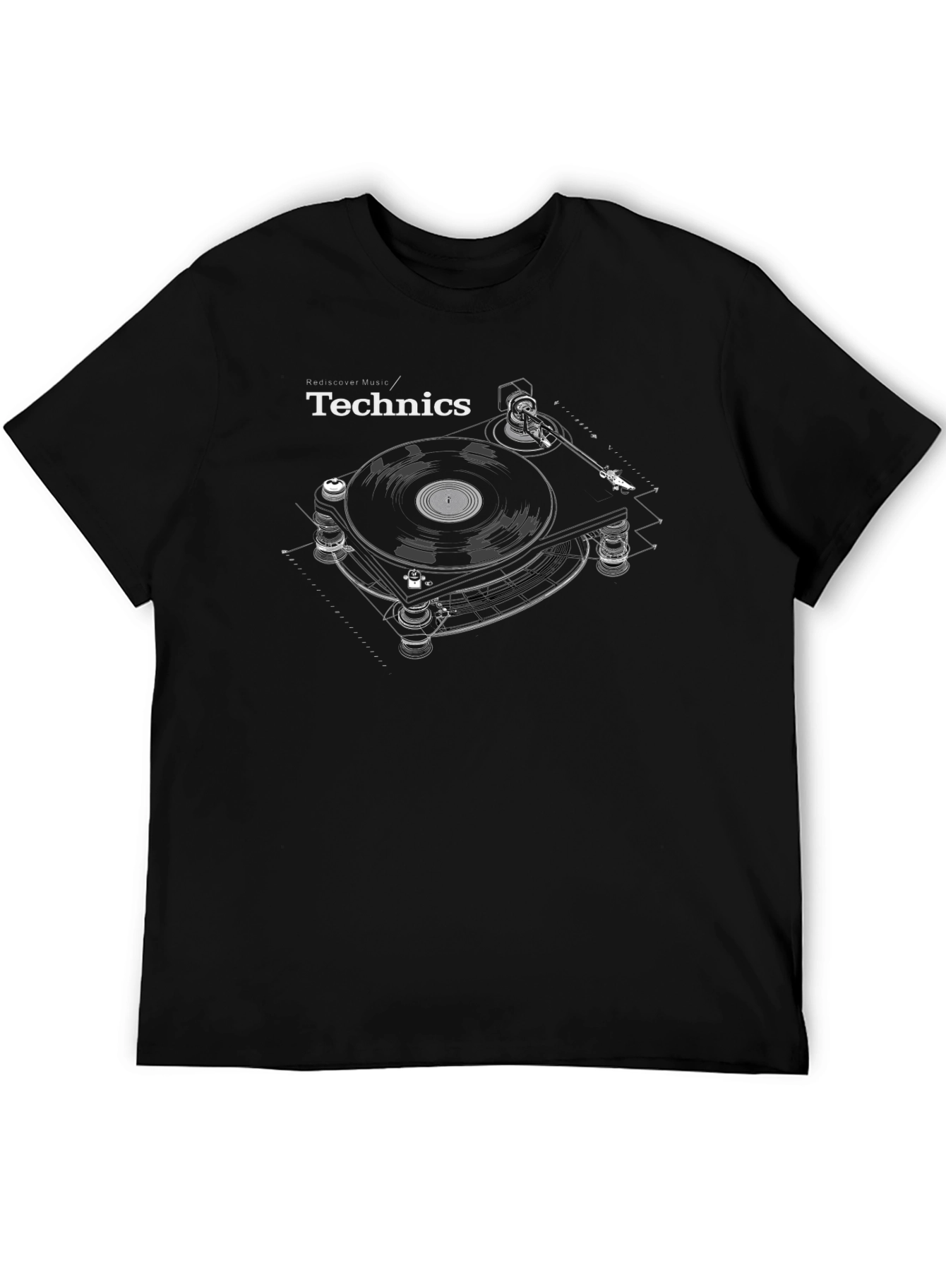 Technics Turntable Graphic T-Shirt - Classic DJ Style