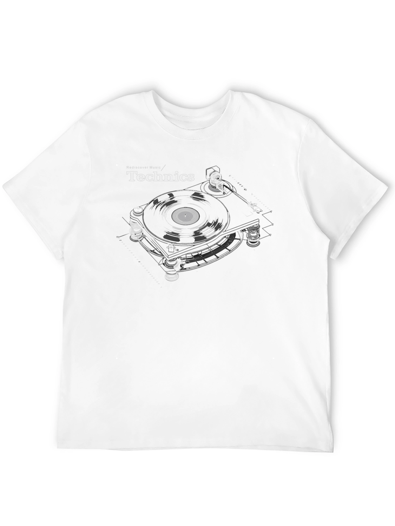 Technics Turntable Graphic T-Shirt - Classic DJ Style