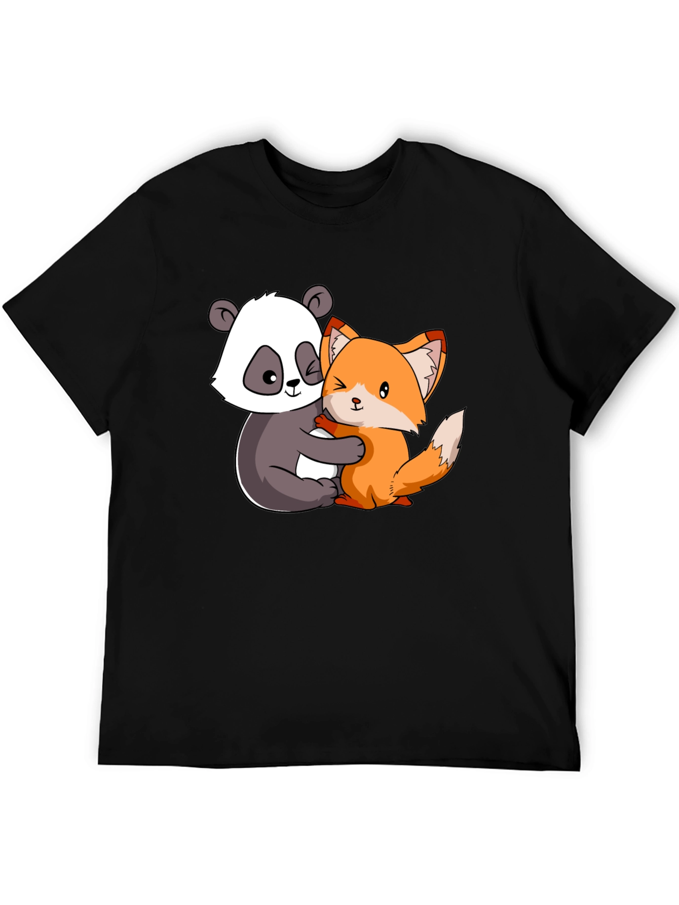 Panda and Fox Hug Graphic Tee