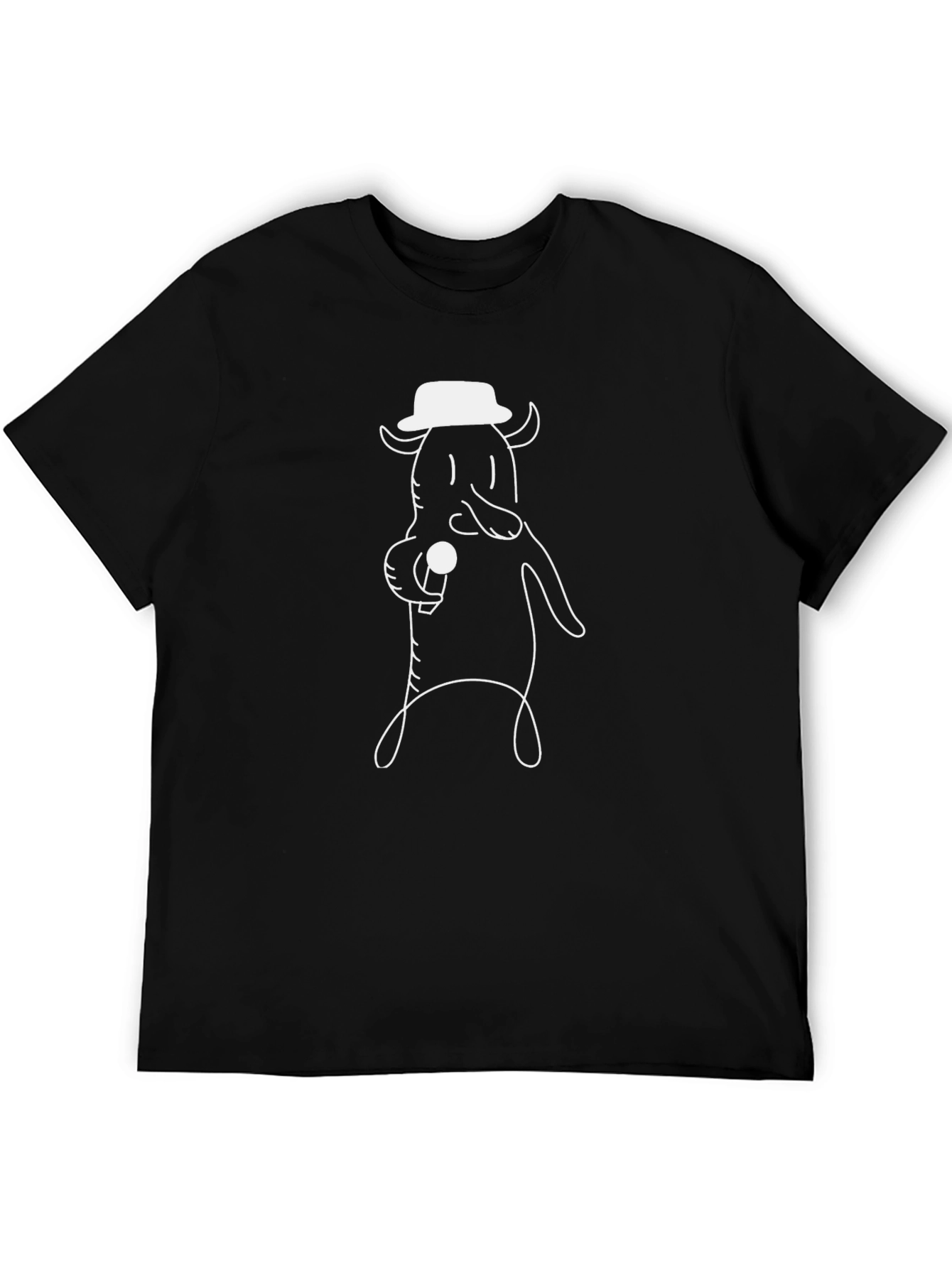 Cartoon Devil Graphic Tee - Black T-Shirt