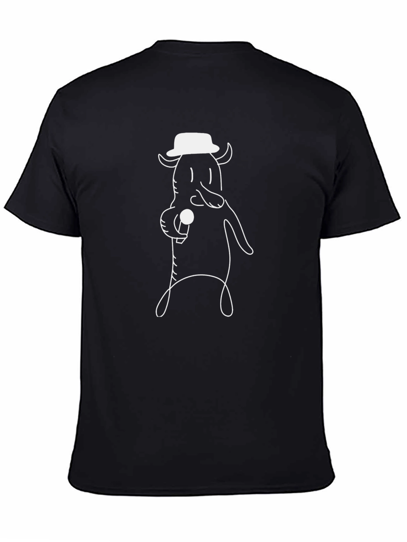 Cartoon Devil Graphic Tee - Black T-Shirt
