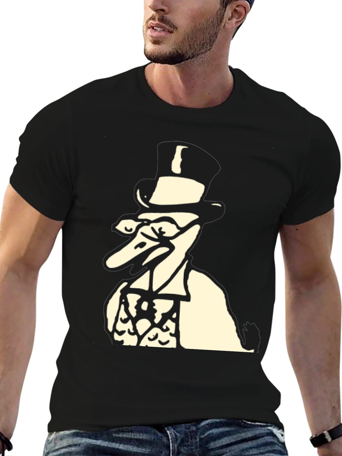 Top Hat Duck Black T-Shirt