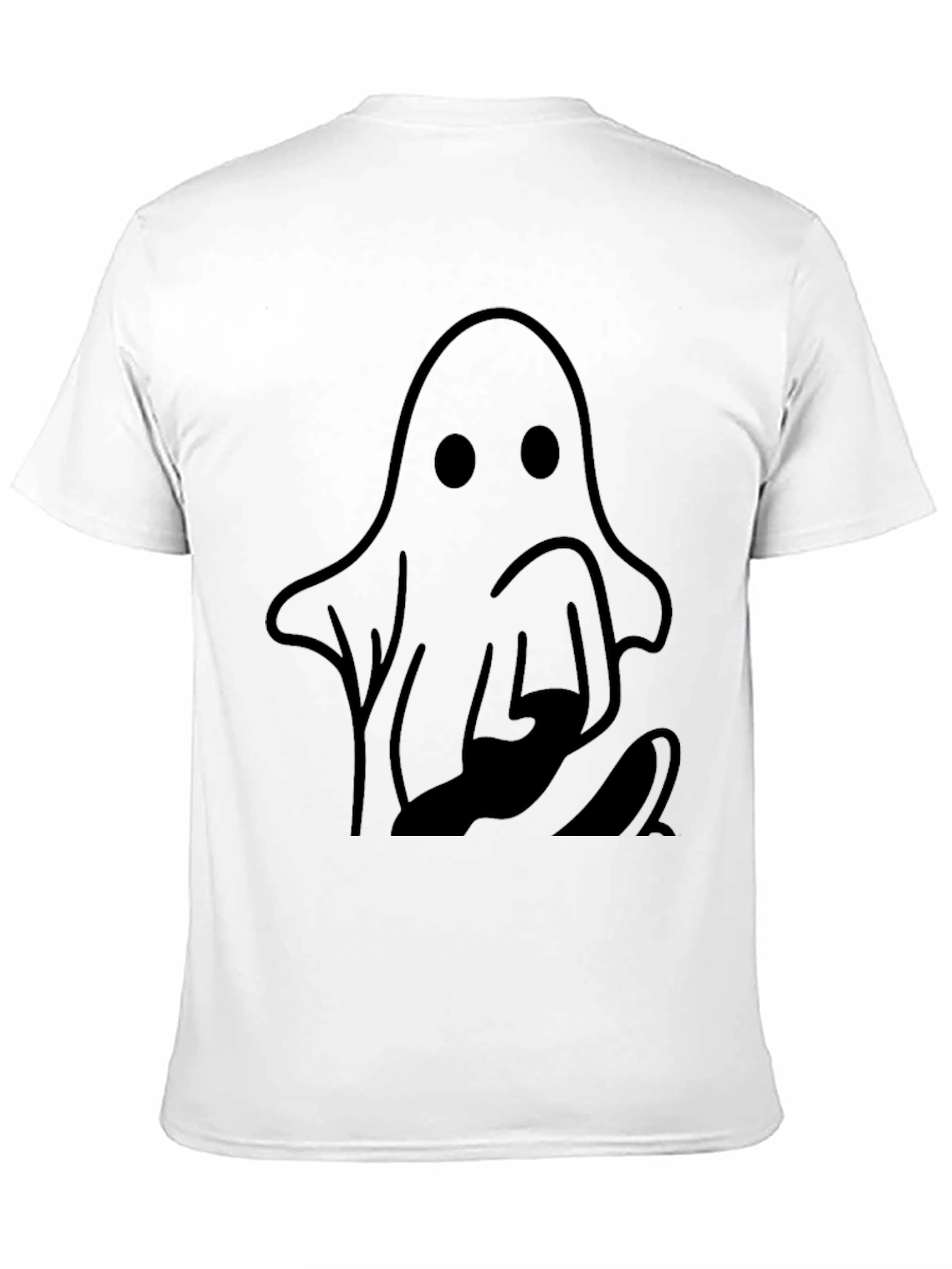 Ghost Graphic Black T-Shirt - Spooky Style
