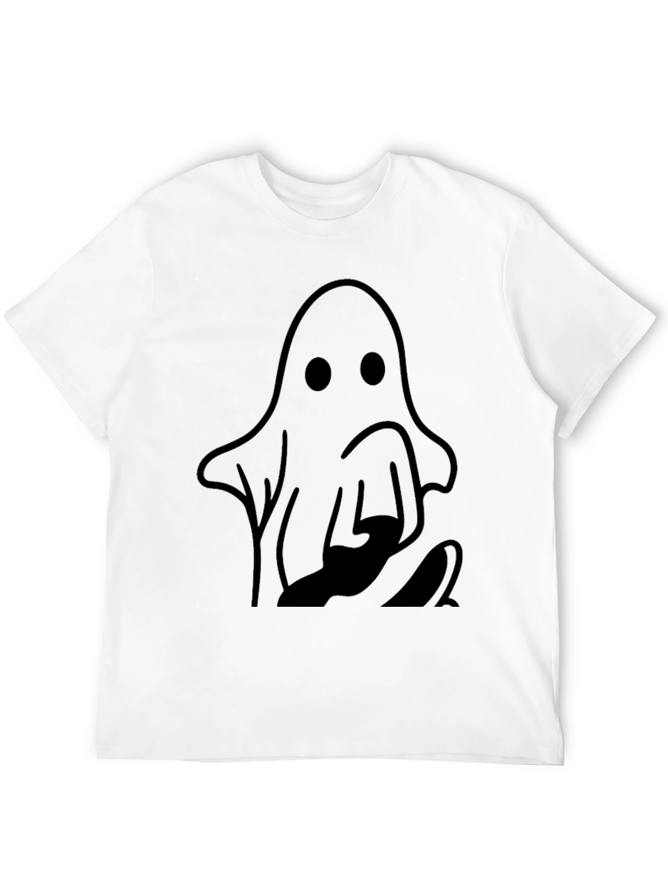 Ghost Graphic Black T-Shirt - Spooky Style