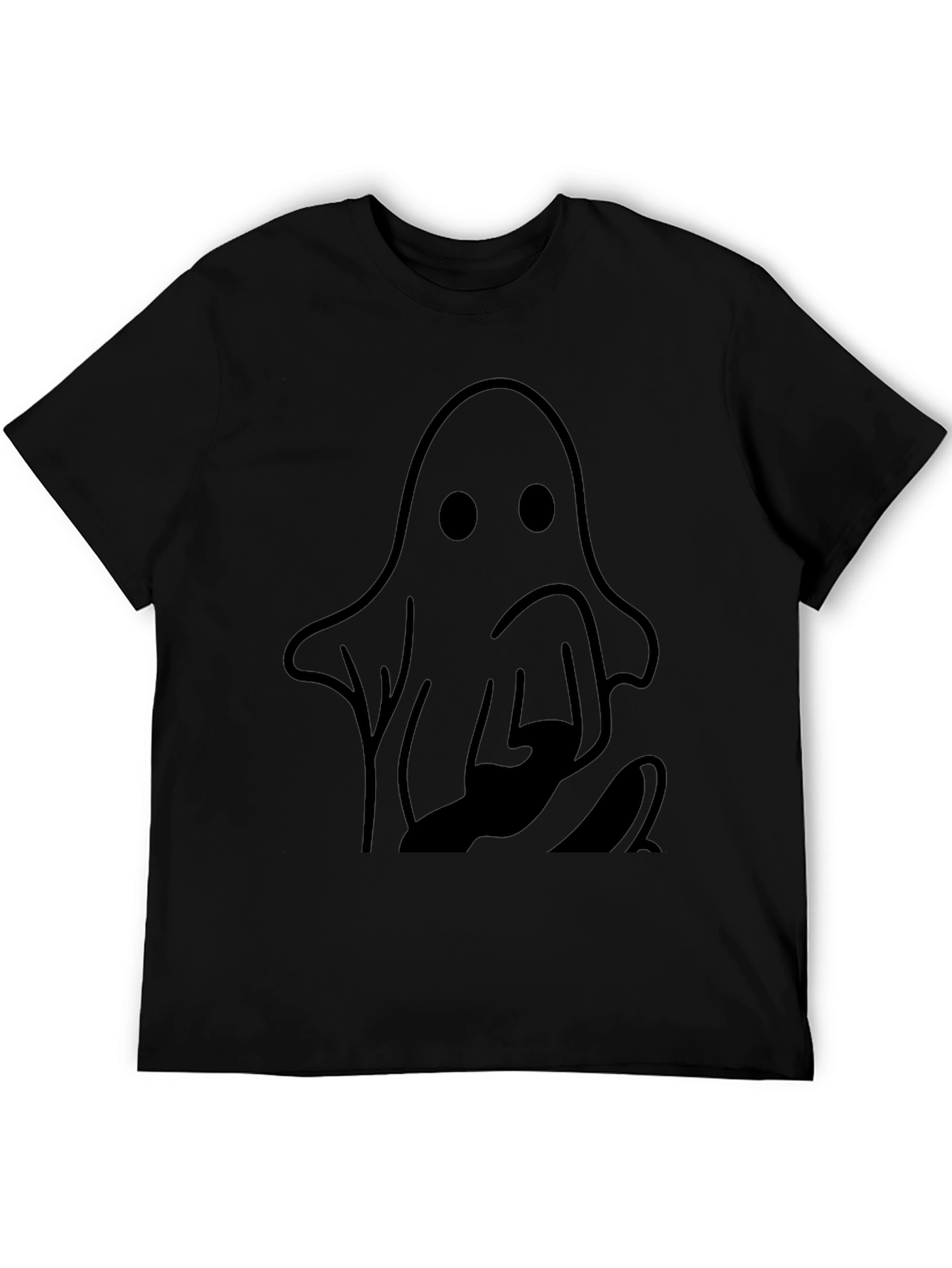 Ghost Graphic Black T-Shirt - Spooky Style