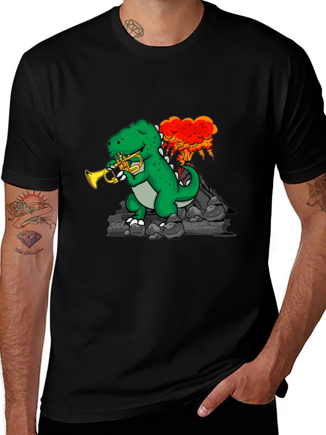 T-Rex Trumpet Volcano Tee